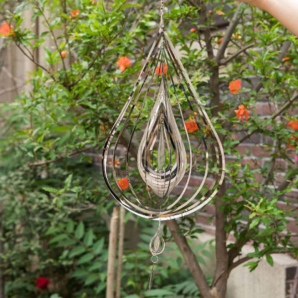 Arlmont & Co. Hanging Wind Spinner,Contains 4 Matching Small Wind